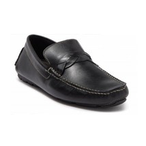 Donald Pliner Men&#39;s Deacon Antique Calf Slip On Driver Loafer Shoe Black 11.5 - £78.33 GBP