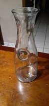 Paul Masson Vintage Embossed Since 1852 Glass Milk Bottle Carafe Decanter 10.5&quot; - £7.83 GBP