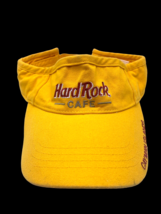 Hard Rock Cafe Cayman Islands Visor Baseball Hat Cap Yellow Stitched Men... - £29.09 GBP