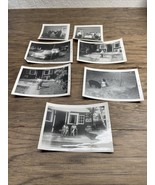 Vintage 1958 Lot of 7  Photographs Children Siblings Cars Party  OOAK KG JD - $16.29 CAD