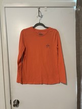 Guy Harvey Sea Turtle T Shirt Womens Medium Orange Tropical Fish Long Sl... - $16.44