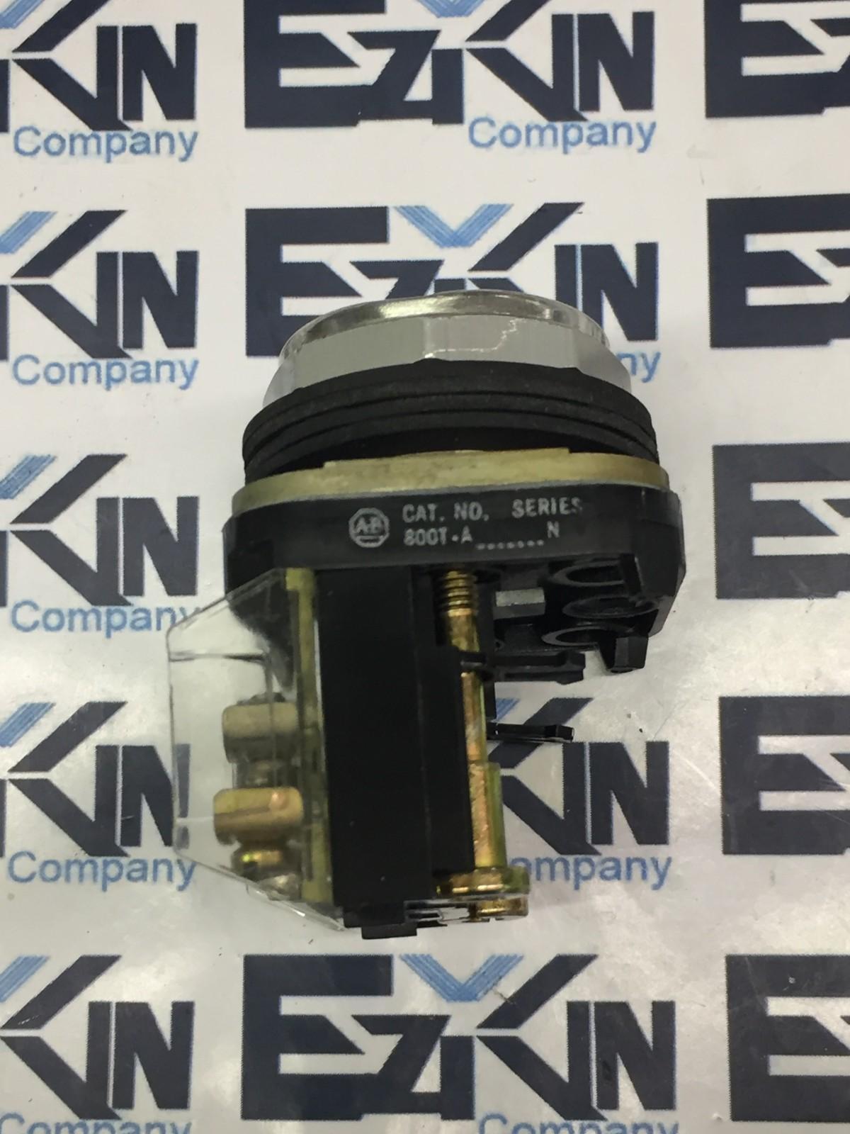 Allen-Bradley 800T-A........ SER.N Pushbutton Black W/Contact Block  - $16.25