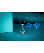 Half Moon Lab Diamond Heart Shape Pendant - $877.20