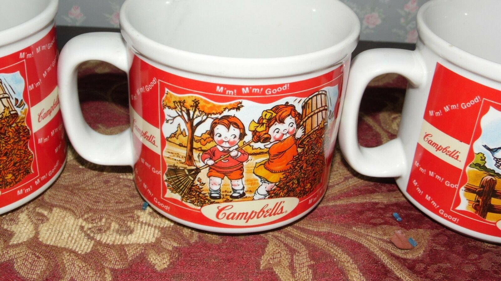 VTG. CAMPBELL'S SOUP CUPS HOUSTON HARVEST GIFT CO. CAMPBELLS SOUP 1998 ...