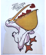 Vintage Valentines Day Card You Fill the Bill Toucan Pelican Tropical Bi... - $313.95 MXN