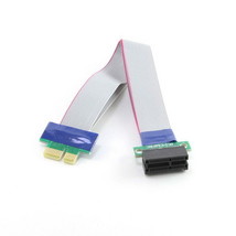 Pci-Express Pci-E 1X Riser Card Ribbon Extender Extension Flex Relocate Cable - £12.78 GBP