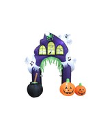 USED 9 Foot Halloween Inflatable Ghosts Castle Archway Arch Pumpkins Dec... - £78.56 GBP