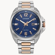 Men&#39;s Citizen Eco-Drive® Sport Luxury Two-Tone Watch with Blue Dial - £303.71 GBP