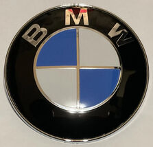 BMW 82mm Bonnet Boot Hood Trunk Emblem Badge Round Silver Base - $18.30