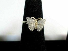 2Ct Round Cut Cubic Zirco Butterfly Woman Engagement Ring 14k White Gold Plated - £89.91 GBP