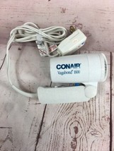 ConAir Vagabond 1600W 125 ES Travel Hair Dryer White 2-Speed Folding Tested Vtg - $19.70