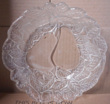 Indiana Clear Glass Avocado Sweet Pear Crystal Nappy Serving Salad Bowl 7 1/4&quot; - £10.16 GBP
