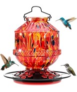 Hand Blown Glass Hummingbird Feeders for Outdoors, 25 Ounces Wild Bird N... - $39.02 CAD