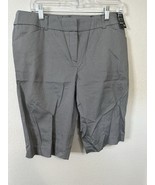 New York &amp; Co 7th Avenue Black Dot Bermuda Slim Leg Size 10 - $24.99