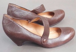 Ciao Bella Mary Janes Brown Leather 7.5 Shoes - £35.03 GBP