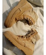 VIBRAM US Military Beige Suede Combat Footwear Boots Mens Size 11R - $37.39
