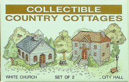 Collectible Country Cottages - Church &amp; City Hall (1992) - Carol Gordon ... - £7.57 GBP