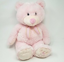 18&quot; Russ Berrie Pink Baby My First 1ST Teddy Bear Stuffed Animal Plush Toy Soft - £29.15 GBP