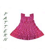 girl crochet dress dusty pink pattern, summer dress pattern, handmade dr... - £12.58 GBP