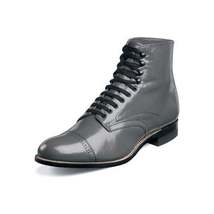 Men Leather Stacy Adams Madison Ankle Boot Biscuit High top 00015-10 Gray image 2