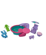 Barbie Size Pool Fashion Doll Party Playset + Accessories American Plast... - £20.57 GBP