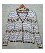Pendleton Cardigan Sweater Women&#39;s XL Chevron 70% Silk Cotton Casual - $324.25 MXN