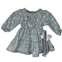 Delia&#39;s Baby Chambray Floral Dress Headband 90s Y2K 0-3 Months New - $19.99