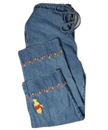 Capri Jean Pants Disney Women S Small Winnie the Pooh Dots Elastic Waist... - $7.68
