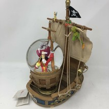 Disney Snow Globe Peter Pan&#39;s Pirate Ship Showdown Hook BOX You Can Fly Light Up - £152.63 GBP