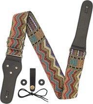 Mock St Guitar Strap-Vintage Woven, For Bass, Electric &amp; Acoustic Guitar. Free 2 - £21.20 GBP
