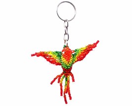 Mia Jewel Shop Hummingbird Bird Czech Glass Seed Bead 3D Figurine Keychain Metal - £11.86 GBP