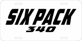 Six Pack 340 Assorted White Aluminum Metal License Plate Cuda Challenger S - £7.04 GBP