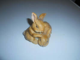 Vintage Homco #1455 Ceramic Rabbit, Brown Baby Bunny, Rabbits Cuddling F... - €12,77 EUR