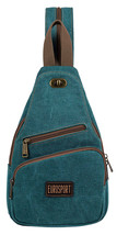 EuroSport Teal Messenger Sling Canvas Shoulder Bag Rucksack Travel Sport... - £31.10 GBP