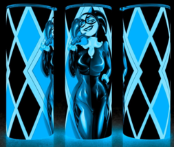 Glow in the Dark Harley Quinn Diamond Comic Book Girl Cup Mug Tumbler 20oz - £17.87 GBP