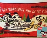 Disney Mickey &amp; Minnie Mouse In Sleigh With Pluto Christmas Accent Rug  ... - $18.99