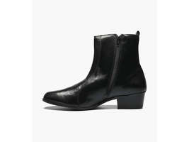 Men's Stacy Adams Santos Side Zip Boot Soft Leather Black 24855-001 image 4