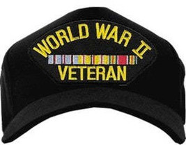 WW II VETERAN PACIFIC (3RIBBON-AMERICAN) HAT - Black / Golf - $22.99