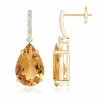 Authenticity Guarantee

ANGARA 4.91 Ct Solitaire Pear Citrine Drop Earrings w... - £693.40 GBP