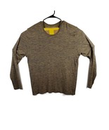 Lululemon XXL Long Sleeve Get Outside Get Sweaty Athletic Shirt Gold Yellow - £23.26 GBP