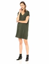 Daily Ritual Women&#39;s Supersoft Terry Dolman-Sleeve V-Neck Dress, Olive, X-Small - £19.77 GBP