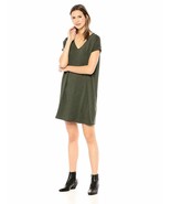 Daily Ritual Women&#39;s Supersoft Terry Dolman-Sleeve V-Neck Dress, Olive, ... - £19.46 GBP