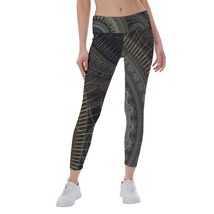 Hunter Green and Gold Women&#39;s Leggings Size S-5XL Available - £23.59 GBP