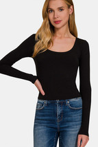 Zenana Scoop Neck Long Sleeve T-Shirt - $25.00