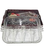 5 Part Fruit Tray Cheese 1980 Indiana Glass Presentations Relish Plateau... - $48.11 CAD