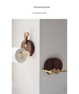 Dog tail shape solid wood wall-mounted paper roll holder - $1,047.17 MXN