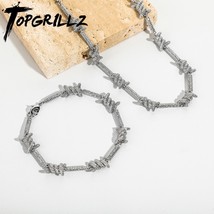 TOPGRILLZ New Color Retention Waterproof Jewelry Set 10 Mm Staggered Pattern Len - £64.42 GBP
