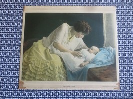 Vintage Tinted MOTHER LOVE Art Print from J. H. Smith Painting - 6&quot; x 8&quot;+ Border - £7.84 GBP