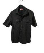 Wrangler Mens Small Black Short Sleeve Button Up Shirt - £14.67 GBP