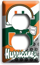Miami Hurricanes University College Football Outlet Wall Plate Sport Room Decor - £9.53 GBP
